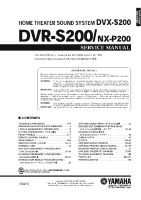 Yamaha DVXS-200 - Service Manual